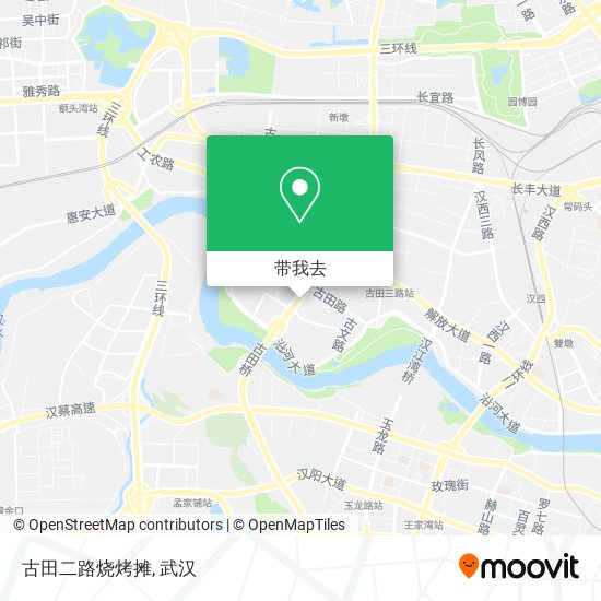 古田二路烧烤摊地图