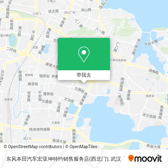 东风本田汽车宏亚坤特约销售服务店(西北门)地图