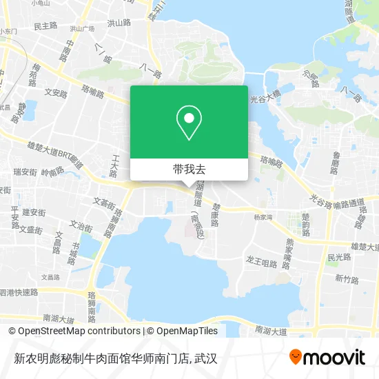 新农明彪秘制牛肉面馆华师南门店地图