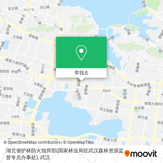 湖北省护林防火指挥部(国家林业局驻武汉森林资源监督专员办事处)地图