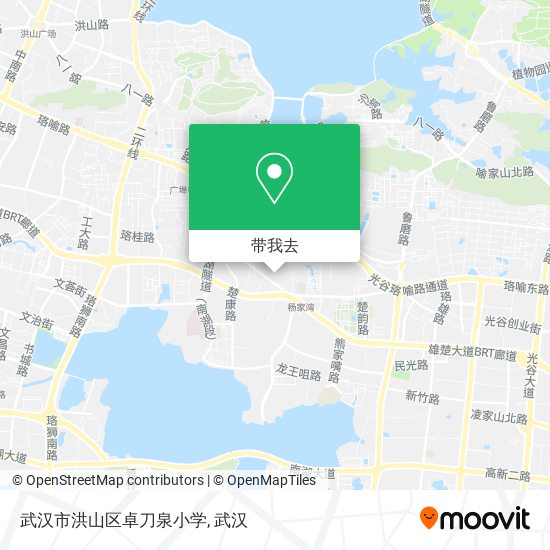 武汉市洪山区卓刀泉小学地图