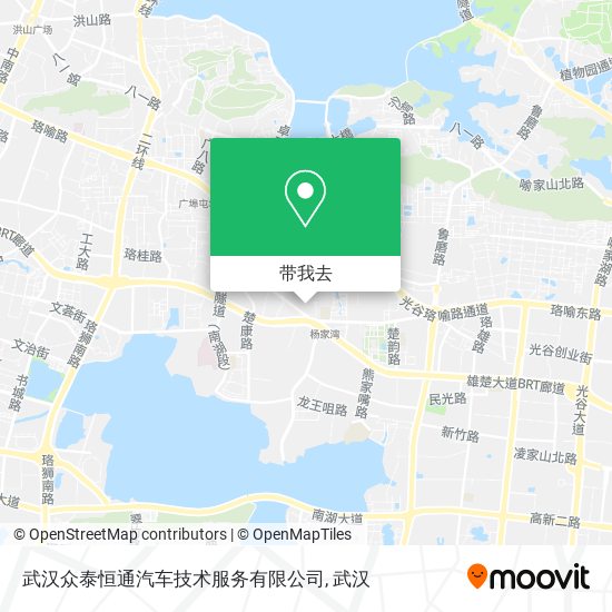 武汉众泰恒通汽车技术服务有限公司地图
