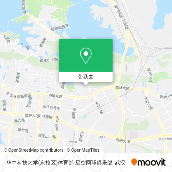 华中科技大学(东校区)体育部-星空网球俱乐部地图