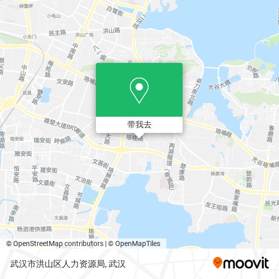 武汉市洪山区人力资源局地图