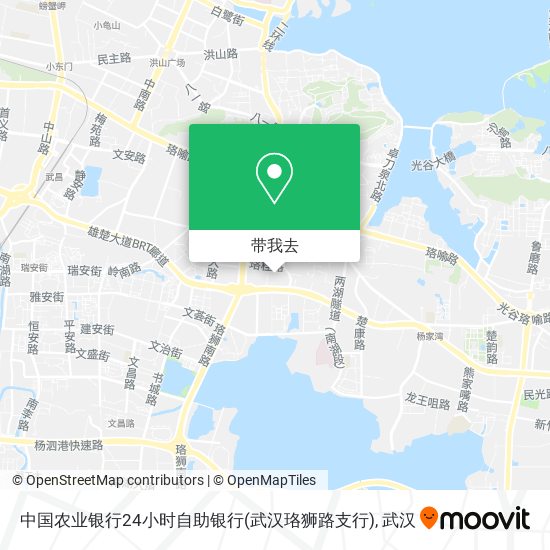 中国农业银行24小时自助银行(武汉珞狮路支行)地图