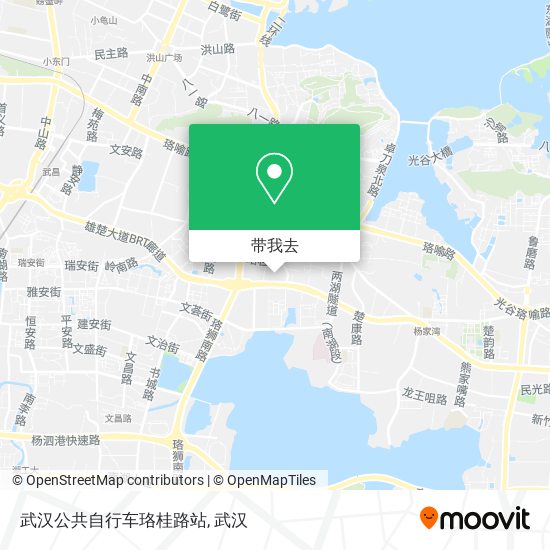 武汉公共自行车珞桂路站地图