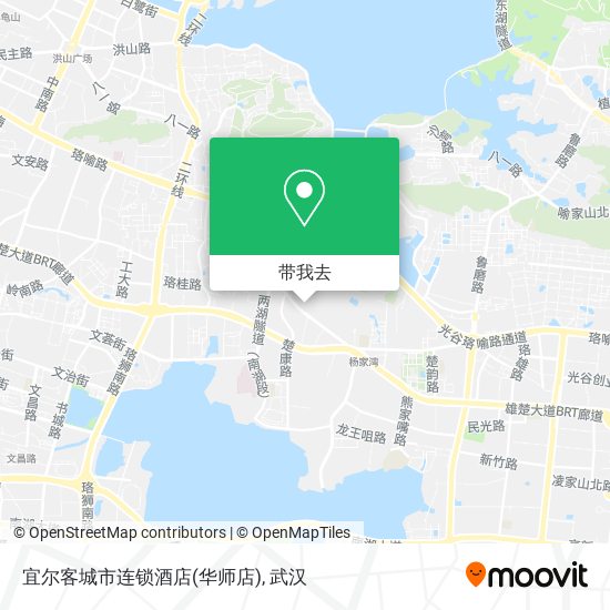 宜尔客城市连锁酒店(华师店)地图