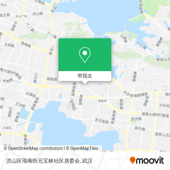 洪山区珞南街元宝林社区居委会地图