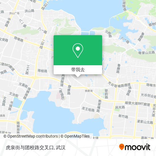 虎泉街与团校路交叉口地图