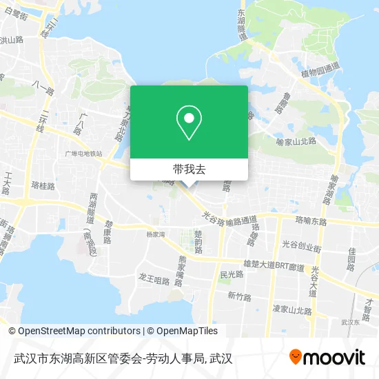 武汉市东湖高新区管委会-劳动人事局地图