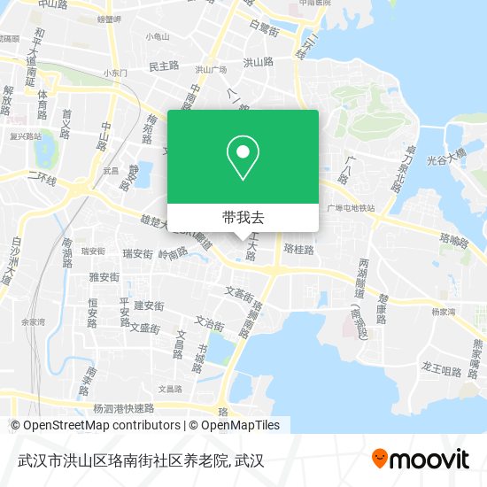 武汉市洪山区珞南街社区养老院地图