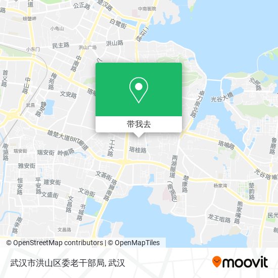 武汉市洪山区委老干部局地图