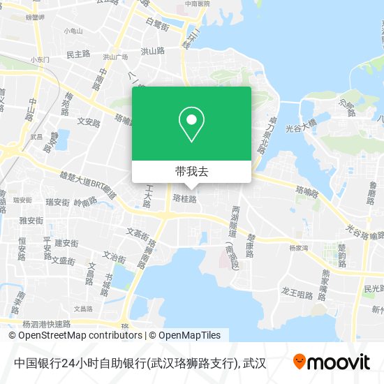 中国银行24小时自助银行(武汉珞狮路支行)地图