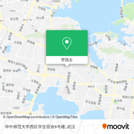 华中师范大学西区学生宿舍6号楼地图