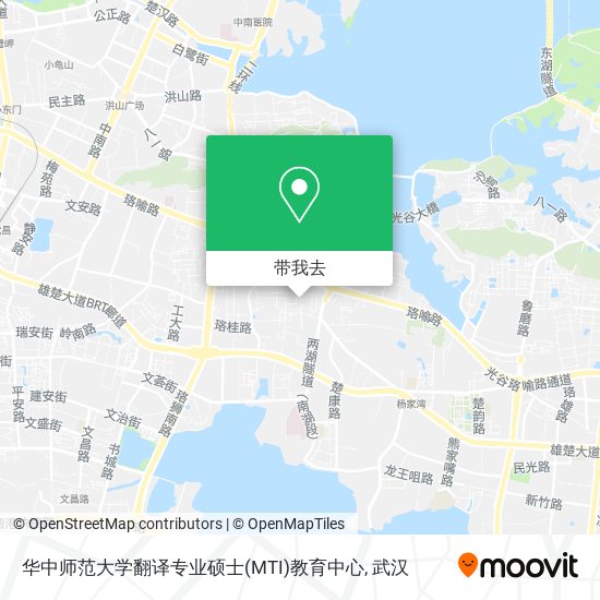 华中师范大学翻译专业硕士(MTI)教育中心地图