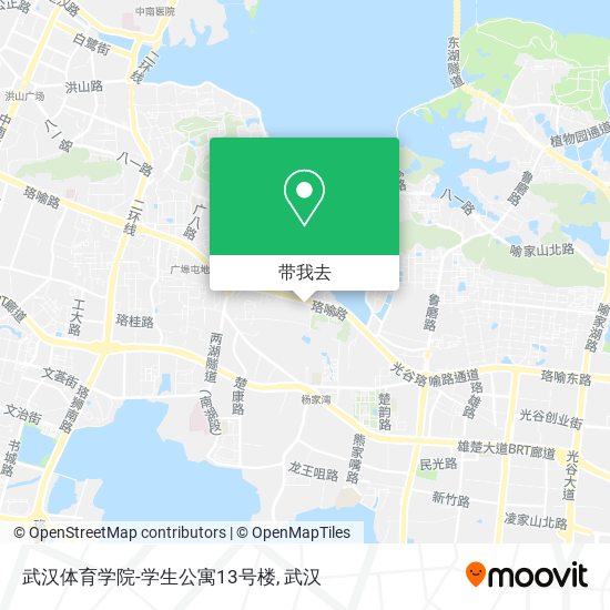 武汉体育学院-学生公寓13号楼地图