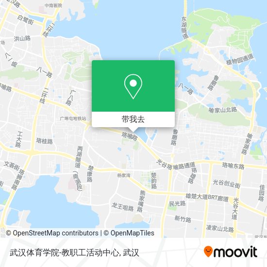 武汉体育学院-教职工活动中心地图