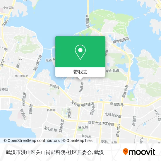 武汉市洪山区关山街邮科院-社区居委会地图