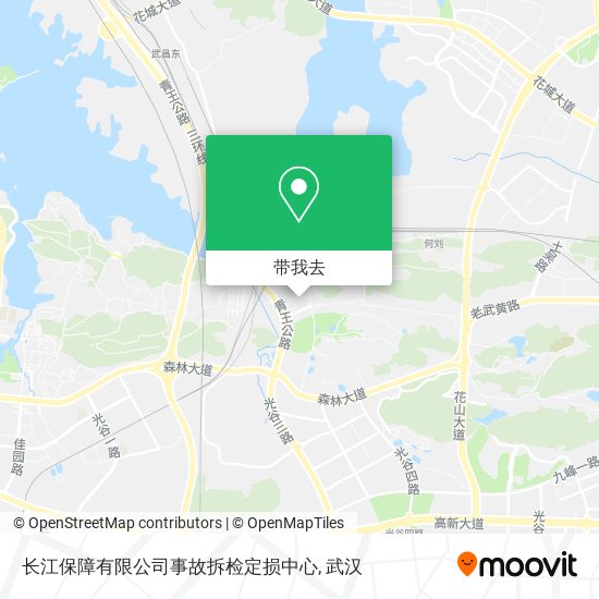 长江保障有限公司事故拆检定损中心地图