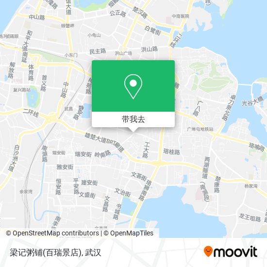 梁记粥铺(百瑞景店)地图