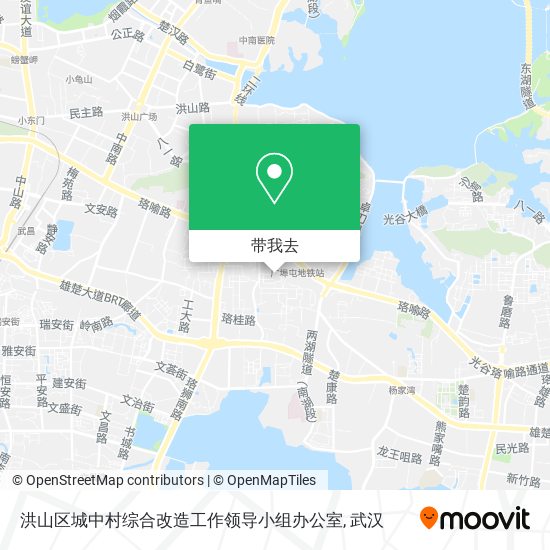 洪山区城中村综合改造工作领导小组办公室地图