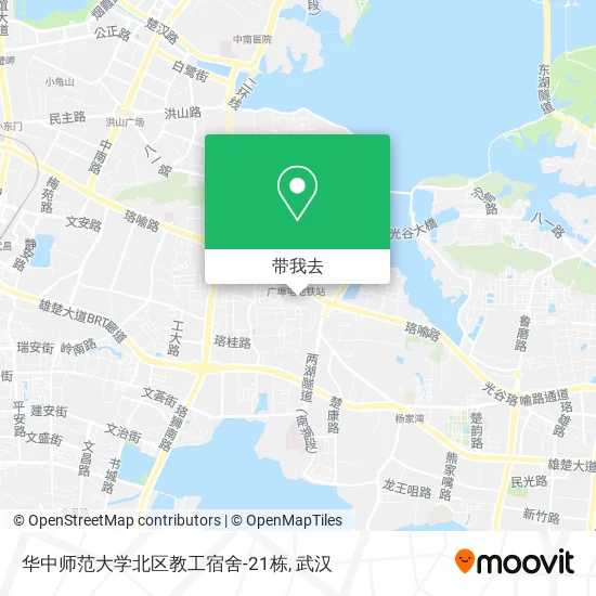 华中师范大学北区教工宿舍-21栋地图