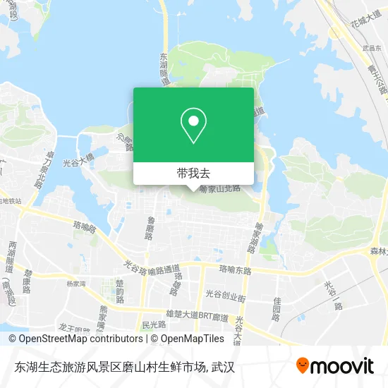 东湖生态旅游风景区磨山村生鲜市场地图