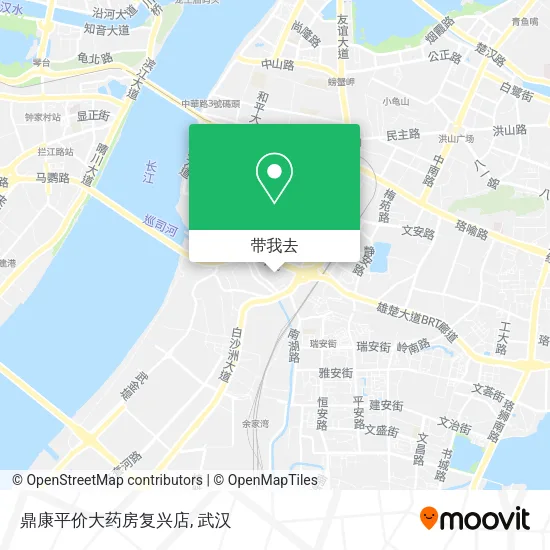 鼎康平价大药房复兴店地图