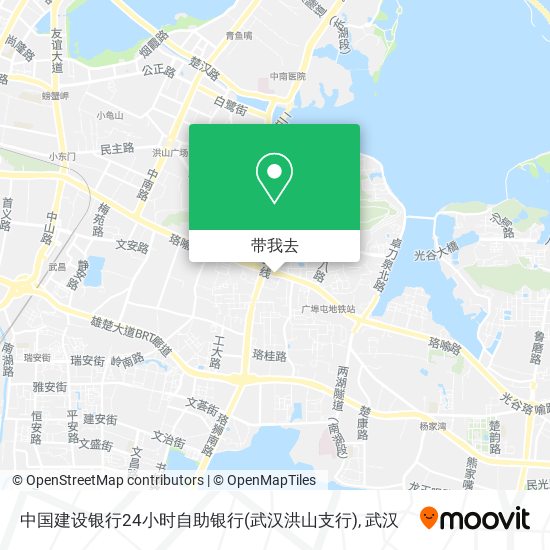 中国建设银行24小时自助银行(武汉洪山支行)地图