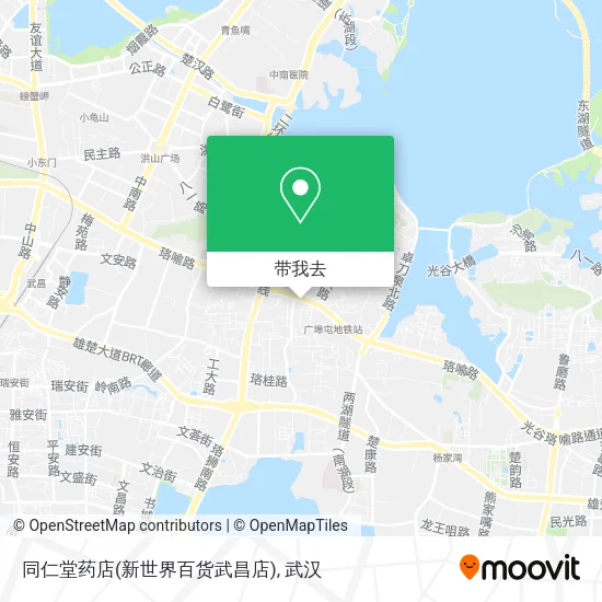 同仁堂药店(新世界百货武昌店)地图