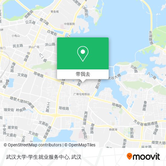 武汉大学-学生就业服务中心地图