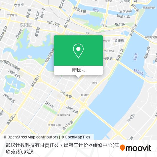 武汉计数科技有限责任公司出租车计价器维修中心(江欣苑路)地图
