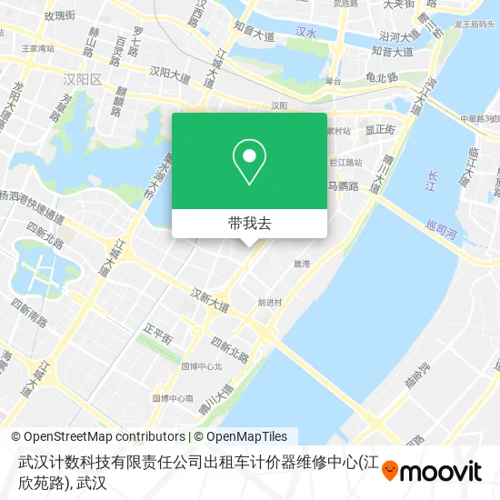 武汉计数科技有限责任公司出租车计价器维修中心(江欣苑路)地图