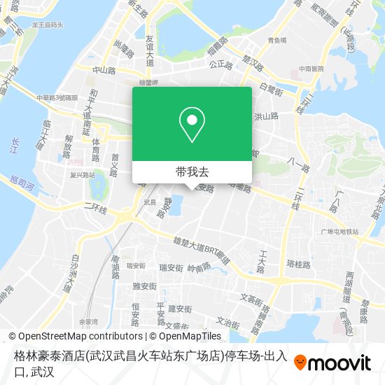 格林豪泰酒店(武汉武昌火车站东广场店)停车场-出入口地图
