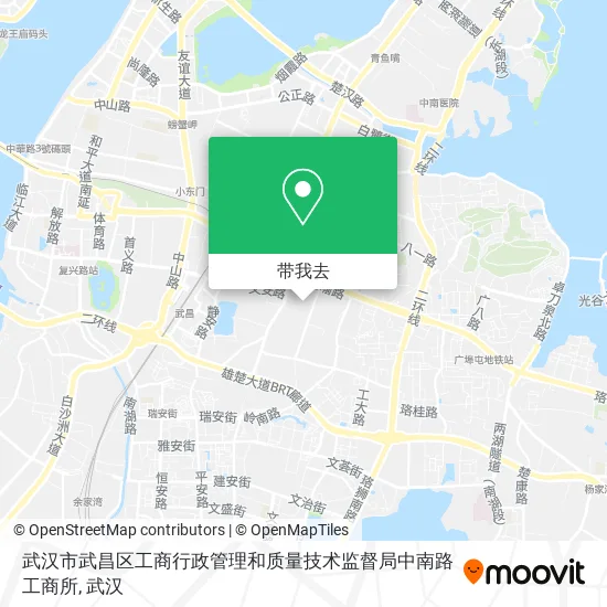 武汉市武昌区工商行政管理和质量技术监督局中南路工商所地图