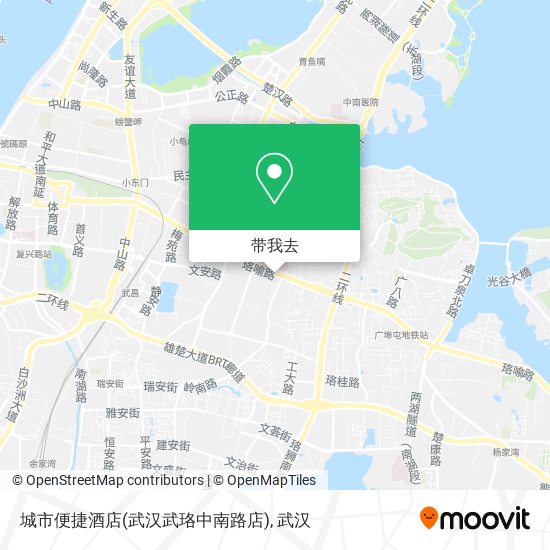 城市便捷酒店(武汉武珞中南路店)地图