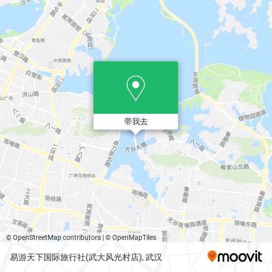 易游天下国际旅行社(武大风光村店)地图