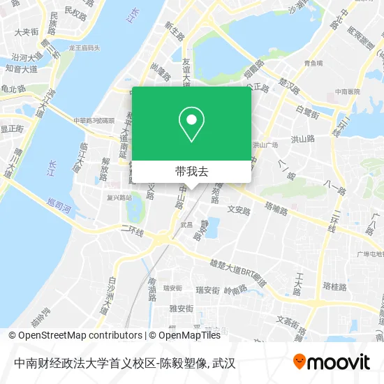 中南财经政法大学首义校区-陈毅塑像地图