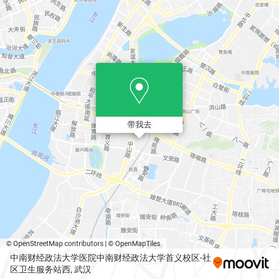 中南财经政法大学医院中南财经政法大学首义校区-社区卫生服务站西地图