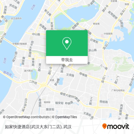 如家快捷酒店(武汉大东门二店)地图