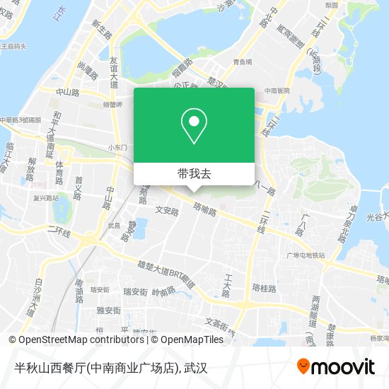半秋山西餐厅(中南商业广场店)地图