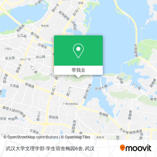 武汉大学文理学部-学生宿舍梅园6舍地图