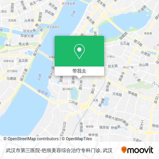 武汉市第三医院-疤痕美容综合治疗专科门诊地图