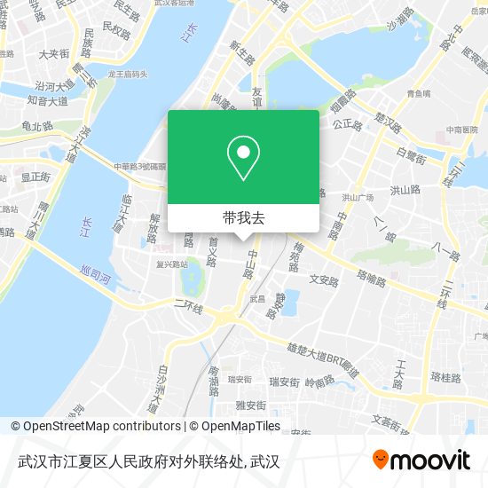 武汉市江夏区人民政府对外联络处地图