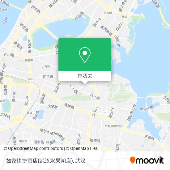 如家快捷酒店(武汉水果湖店)地图