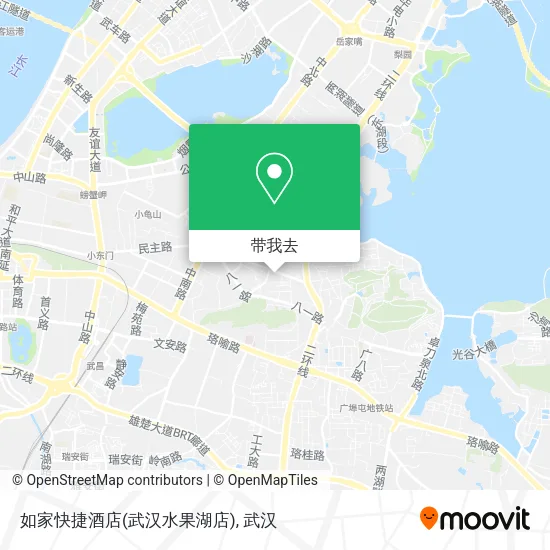 如家快捷酒店(武汉水果湖店)地图