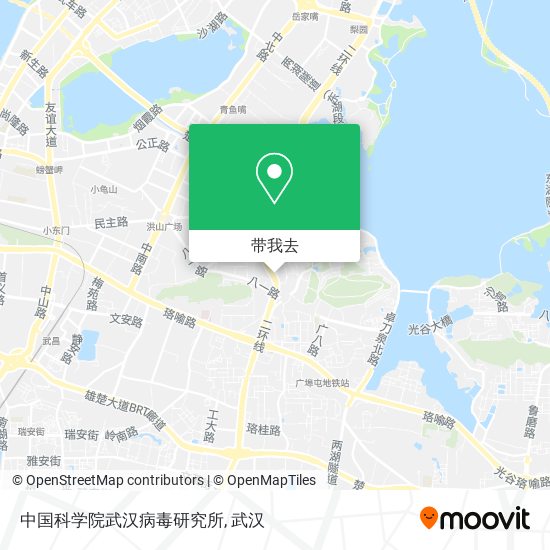 中国科学院武汉病毒研究所地图