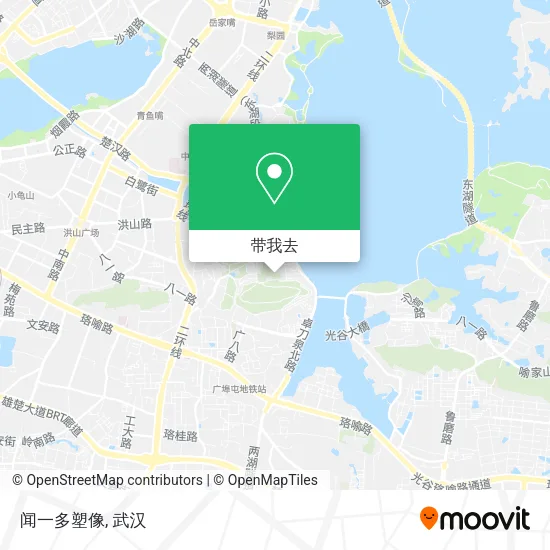 闻一多塑像地图