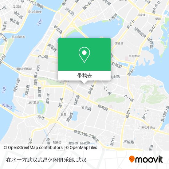 在水一方武汉武昌休闲俱乐部地图
