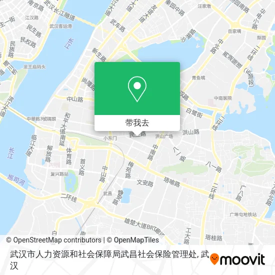 武汉市人力资源和社会保障局武昌社会保险管理处地图